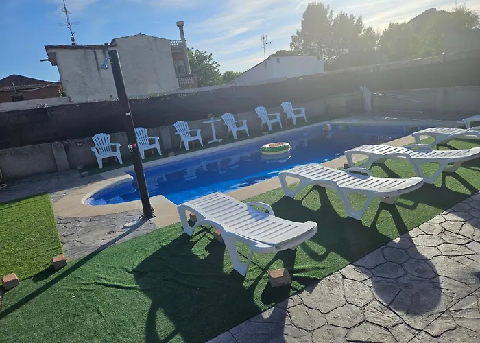 בית נופש Donde Javi Con Piscina 50 Minutos Madrid En Escalona *